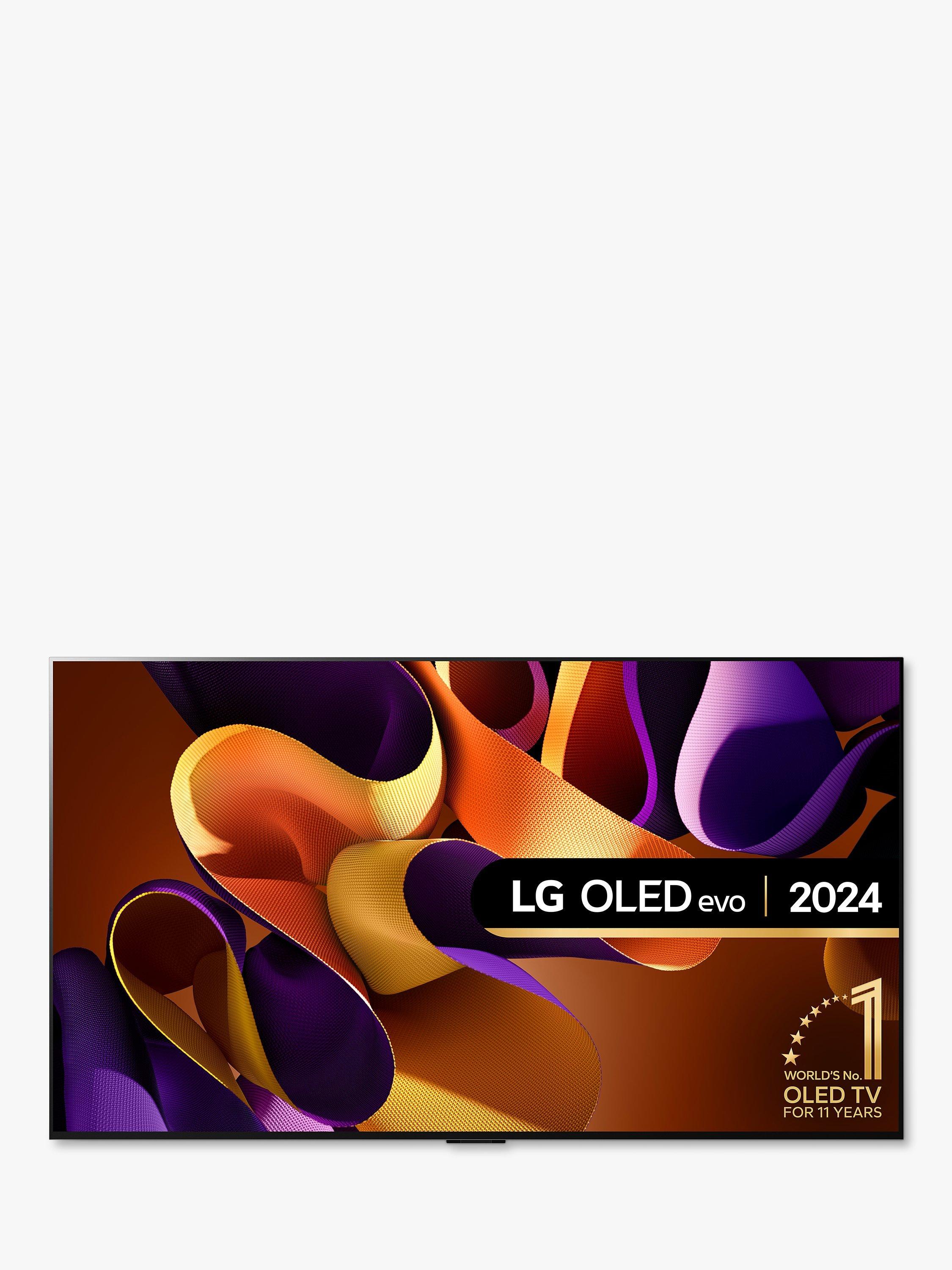 LG OLED77G45LW (2024) OLED HDR 4K Ultra HD Smart TV, 77 inch with Freeview Play/Freesat HD, Dolby Atmos & One Wall Design, Light Satin Silver