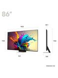 LG 86QNED91T6A (2024) QNED MiniLED HDR 4K Ultra HD Smart TV, 86 inch with Freeview Play/Freesat HD & Dolby Atmos, Ashed Blue
