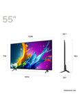 LG 55QNED80T6A (2024) QNED HDR 4K Ultra HD Smart TV, 55 inch with Freeview Play/Freesat HD, Ashed Blue