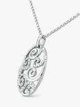 Milton & Humble Jewellery Pre-Loved Simon G. 18ct White Gold Diamond Scrollwork Pendant Necklace