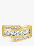 Milton & Humble Jewellery Second Hand 14ct Yellow Gold Diamond Wrap Ring, Gold