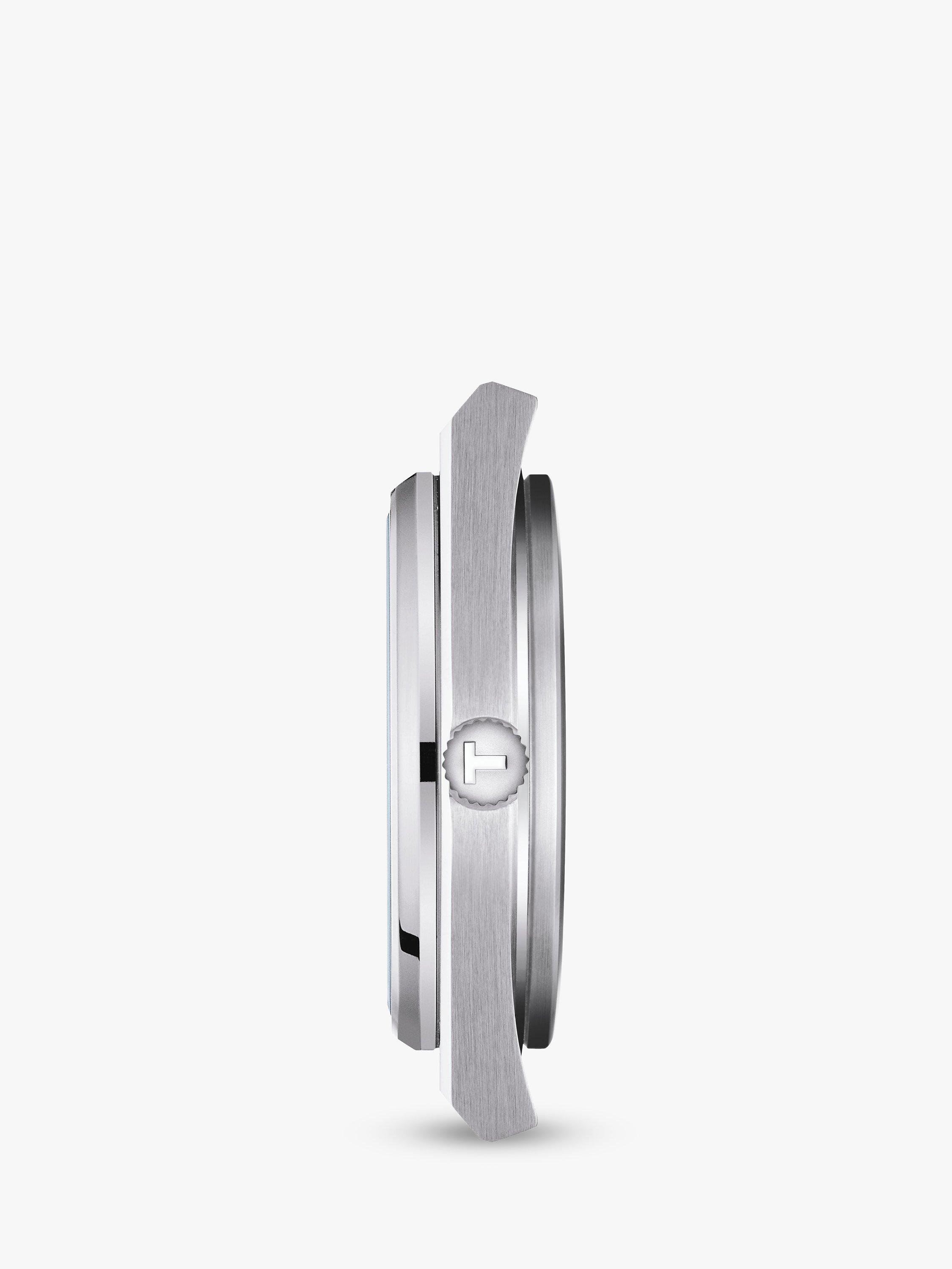 Product image 2 of 4, which shows Tissot Unisex PRX Powermatic 80 Waffle Dial Bracelet Strap Watch, Dark Blue Fade/Silver T1374071105101