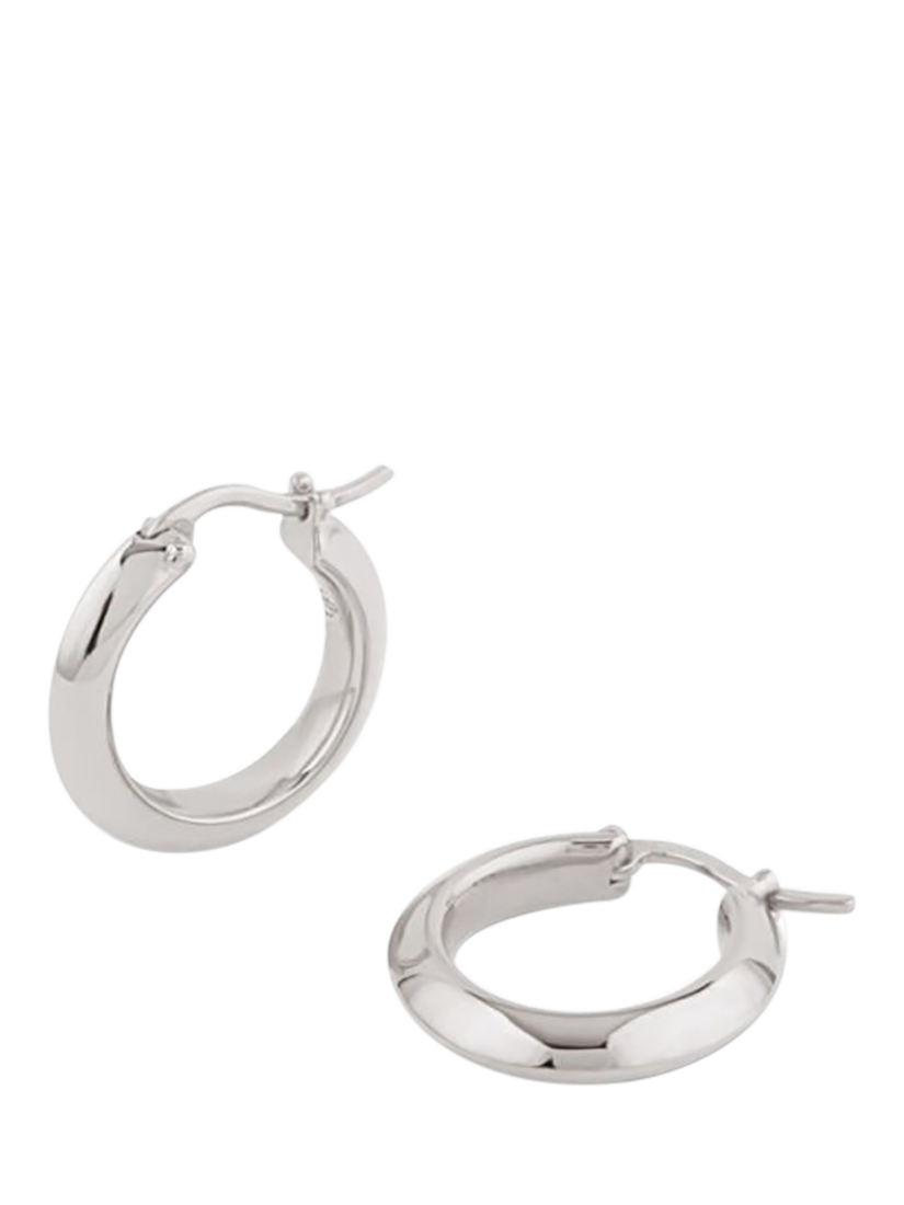 Product image 1 of 5, which shows Dinny Hall Signature Chunky Hoop Earrings, Silver
