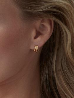 Dinny Hall Signature Triple Huggie Hoop Earrings - view 2, Gold