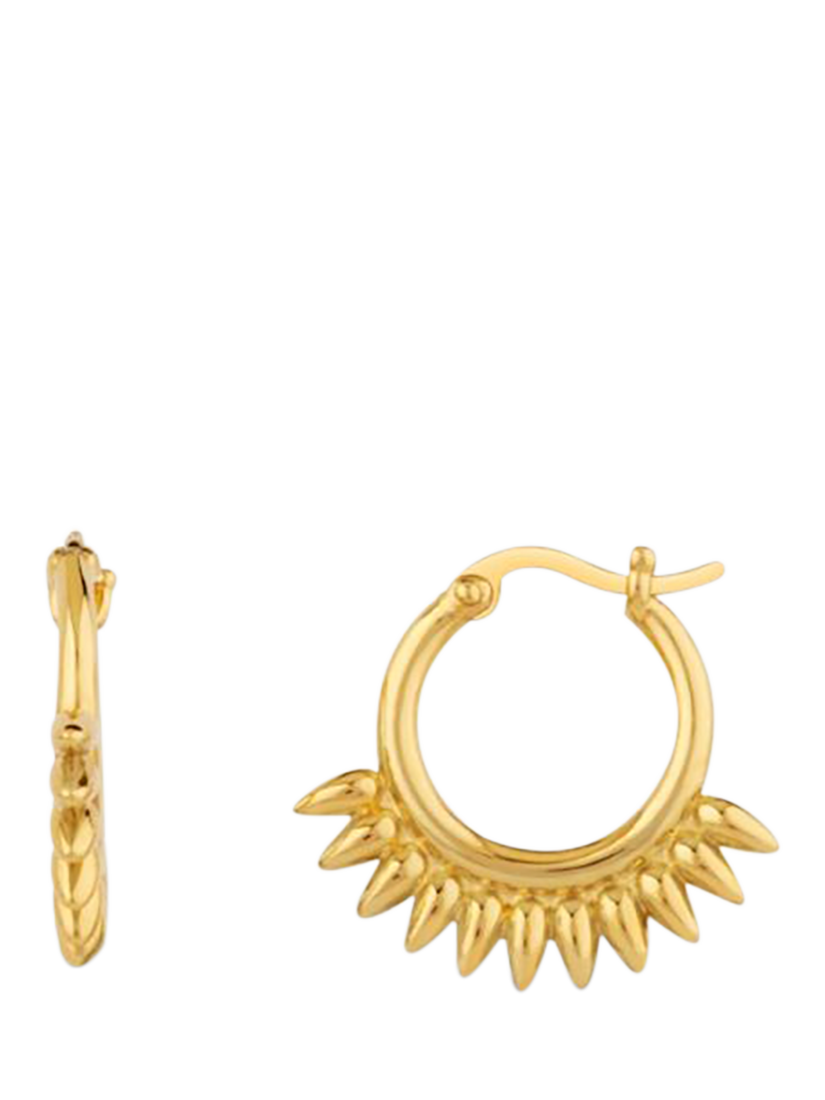 Dinny Hall Sunbeam Small Fringe Huggie Hoop Earrings, Gold