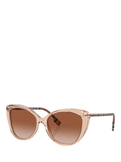 Burberry BE4407 Women's Cat's Eye Sunglasses, Peach/Brown Gradient, Peach/Brown Gradient