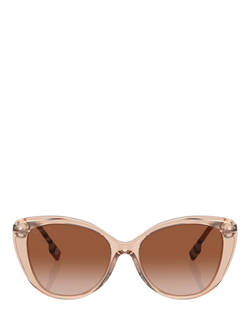 Burberry BE4407 Women's Cat's Eye Sunglasses, Peach/Brown Gradient - view 2, Peach/Brown Gradient