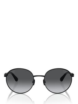 CHANEL Polarised Round Sunglasses CH4282, Black - view 2, Black