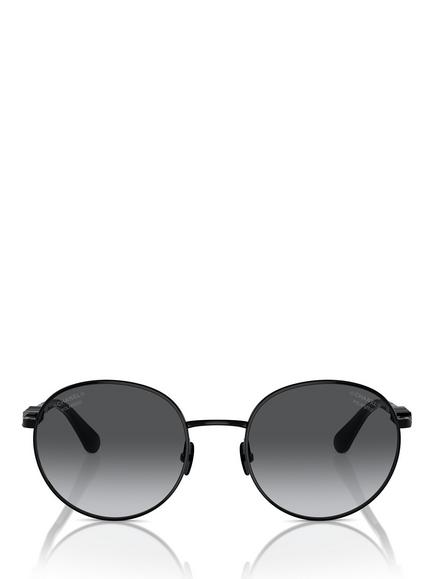 CHANEL Polarised Round Sunglasses CH4282, Black - view 2, Black