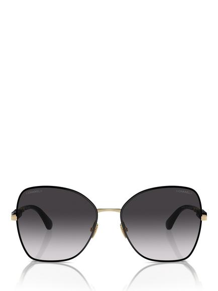 CHANEL Butterfly Sunglasses CH4283, Black/Gold - view 2, Black/Gold