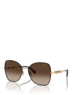 CHANEL Butterfly Sunglasses CH4283, Dark Havana/Gold, Dark Havana/Gold