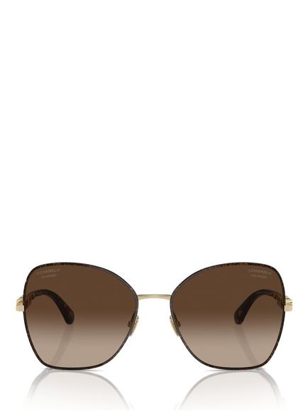 CHANEL Butterfly Sunglasses CH4283, Dark Havana/Gold - view 2, Dark Havana/Gold