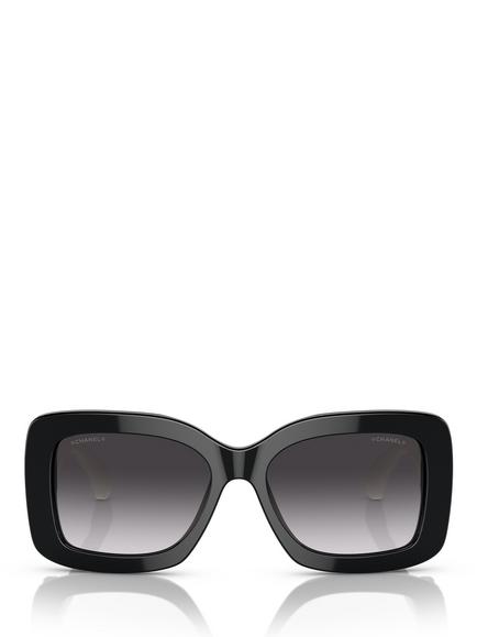 CHANEL Pillow Sunglasses CH5483, Black/White - view 2, Black/White