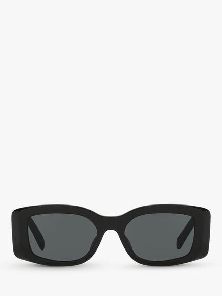 Celine CL000467 Women's Rectangular Sunglasses - view 2, Black