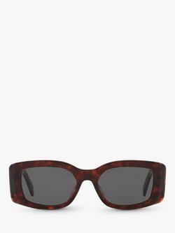 Celine CL000467 Women's Rectangular Sunglasses - view 2, Tortoise/Grey