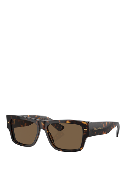 Dolce & Gabbana DG44515 Men's Rectangular Sunglasses, Havana, Havana