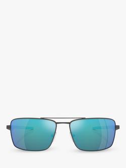 Scuderia Ferrari FZ5001 Men's Polarised Rectangular Sunglasses, Dark Gunmetal - view 2, Dark Gunmetal