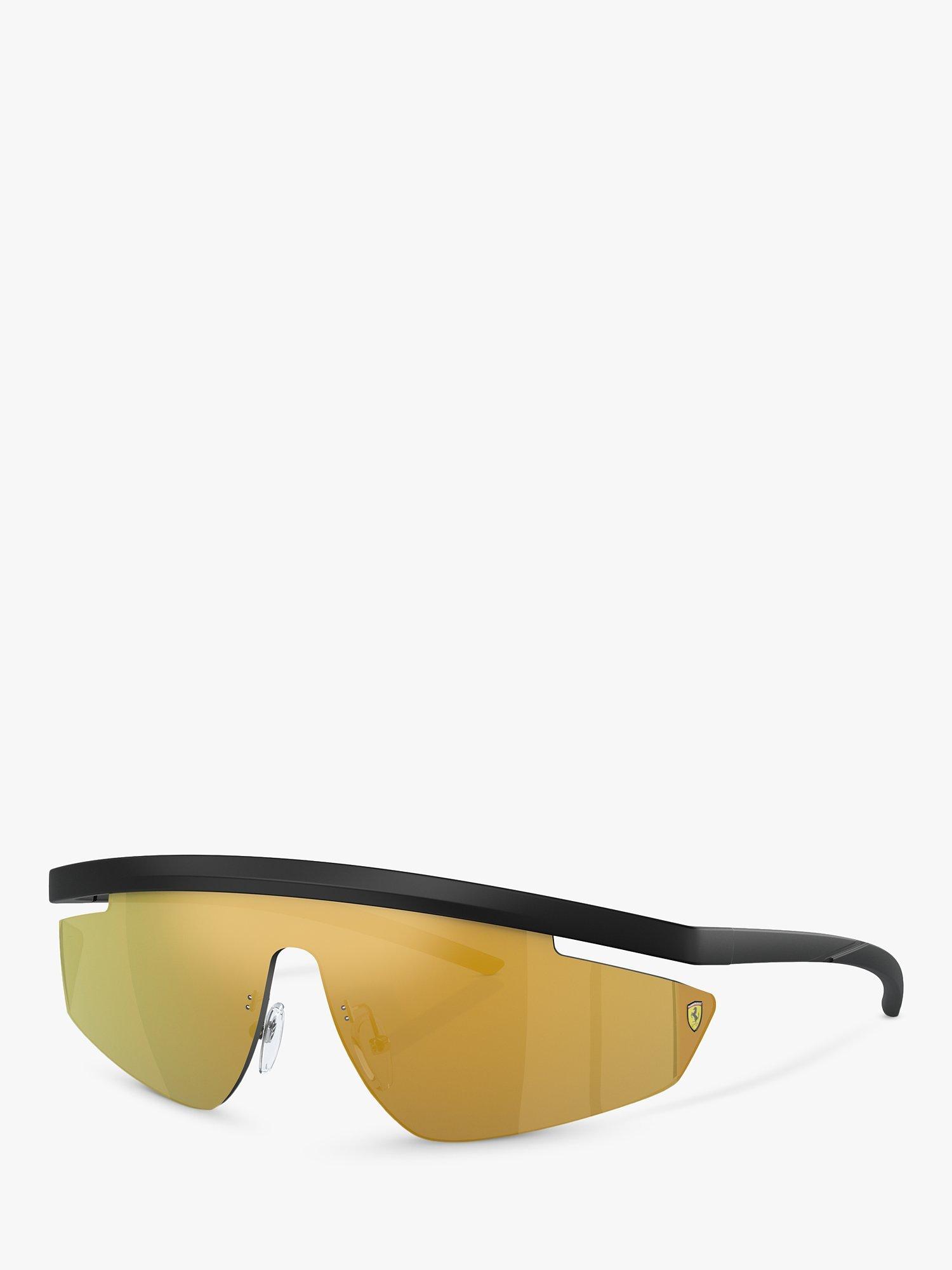 Product image 1 of 6, which shows Scuderia Ferrari FZ6001 Men's Wrap Sunglasses, Matte Black