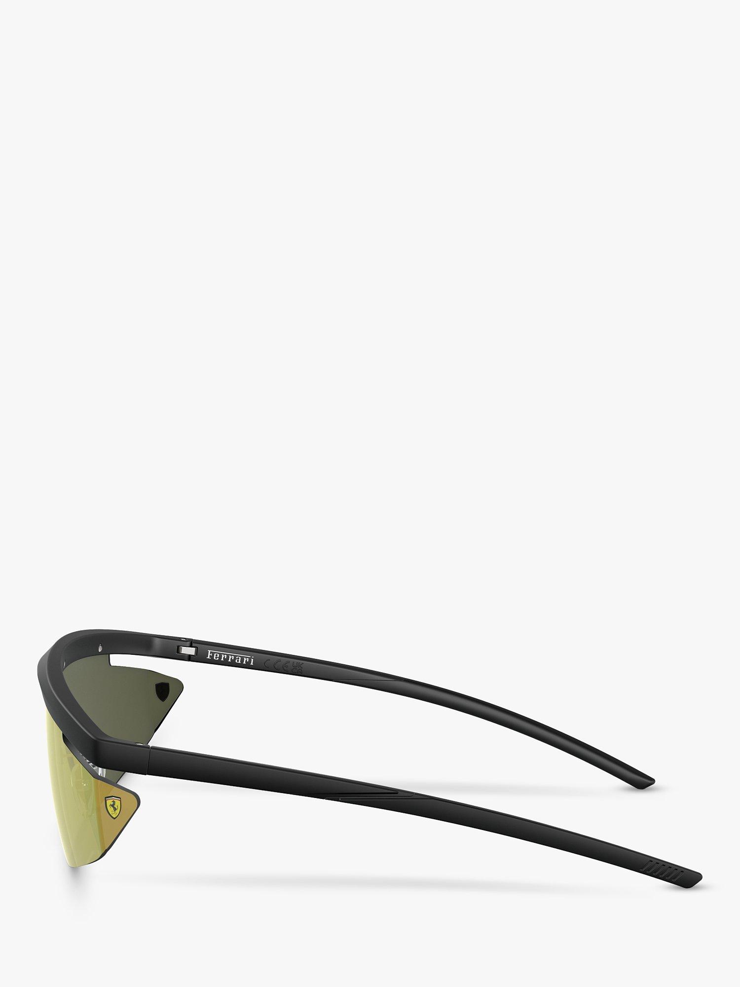 Product image 3 of 6, which shows Scuderia Ferrari FZ6001 Men's Wrap Sunglasses, Matte Black