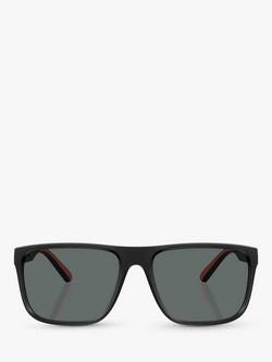 Scuderia Ferrari FZ600 Men's Polarized Rectangular Sunglasses, Matte Black - view 2, Matte Black