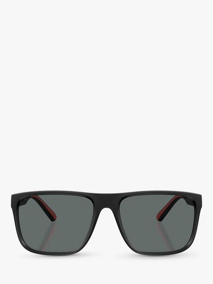 Scuderia Ferrari FZ600 Men's Polarized Rectangular Sunglasses, Matte Black - view 2, Matte Black