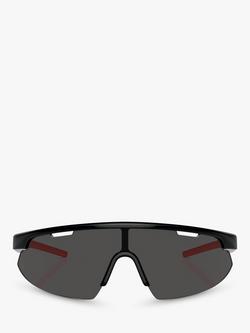Scuderia Ferrari FZ6004U Men's Wrap Sunglasses, Black - view 2, Black