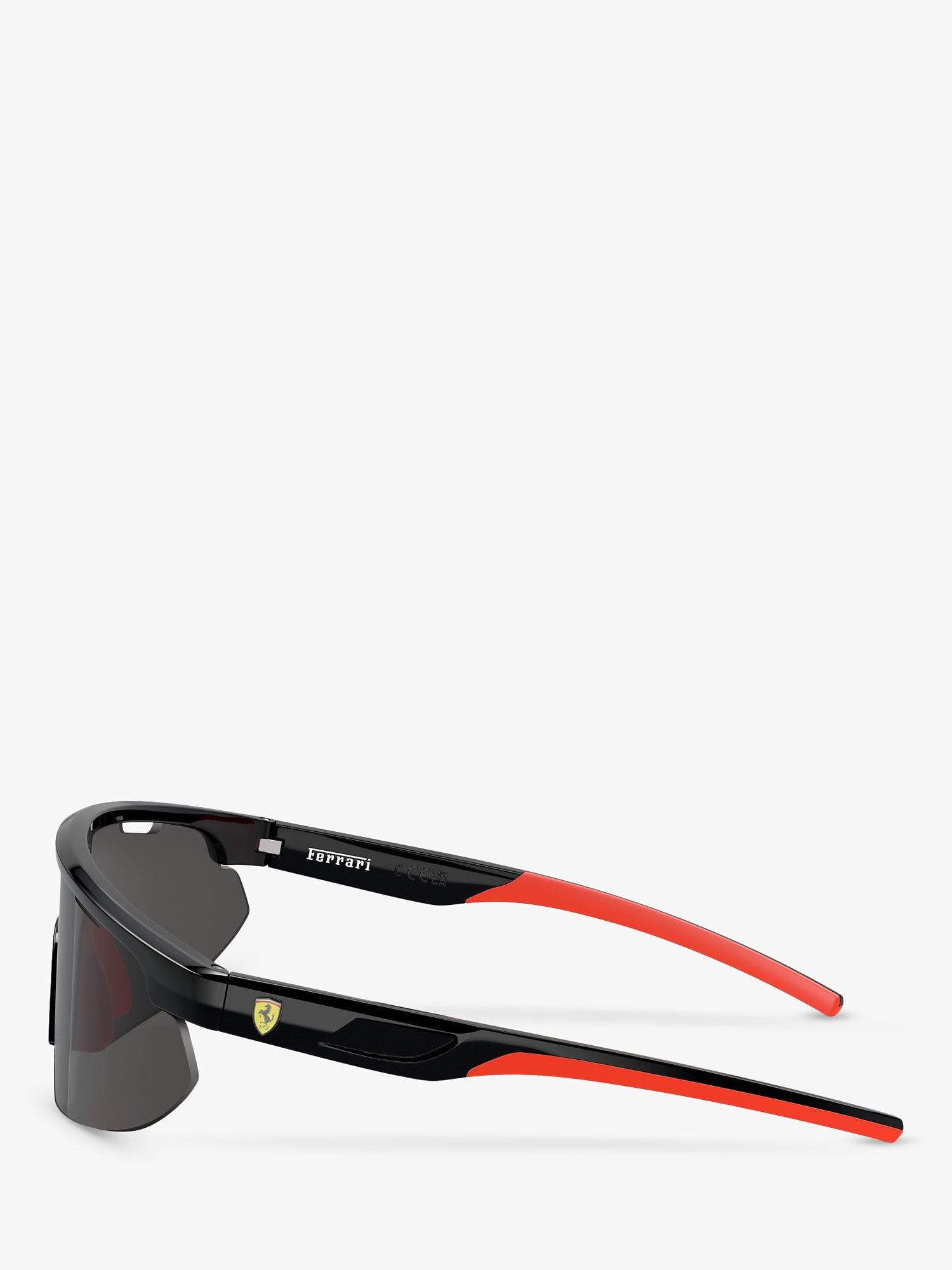 Product image 3 of 6, which shows Scuderia Ferrari FZ6004U Men's Wrap Sunglasses, Black