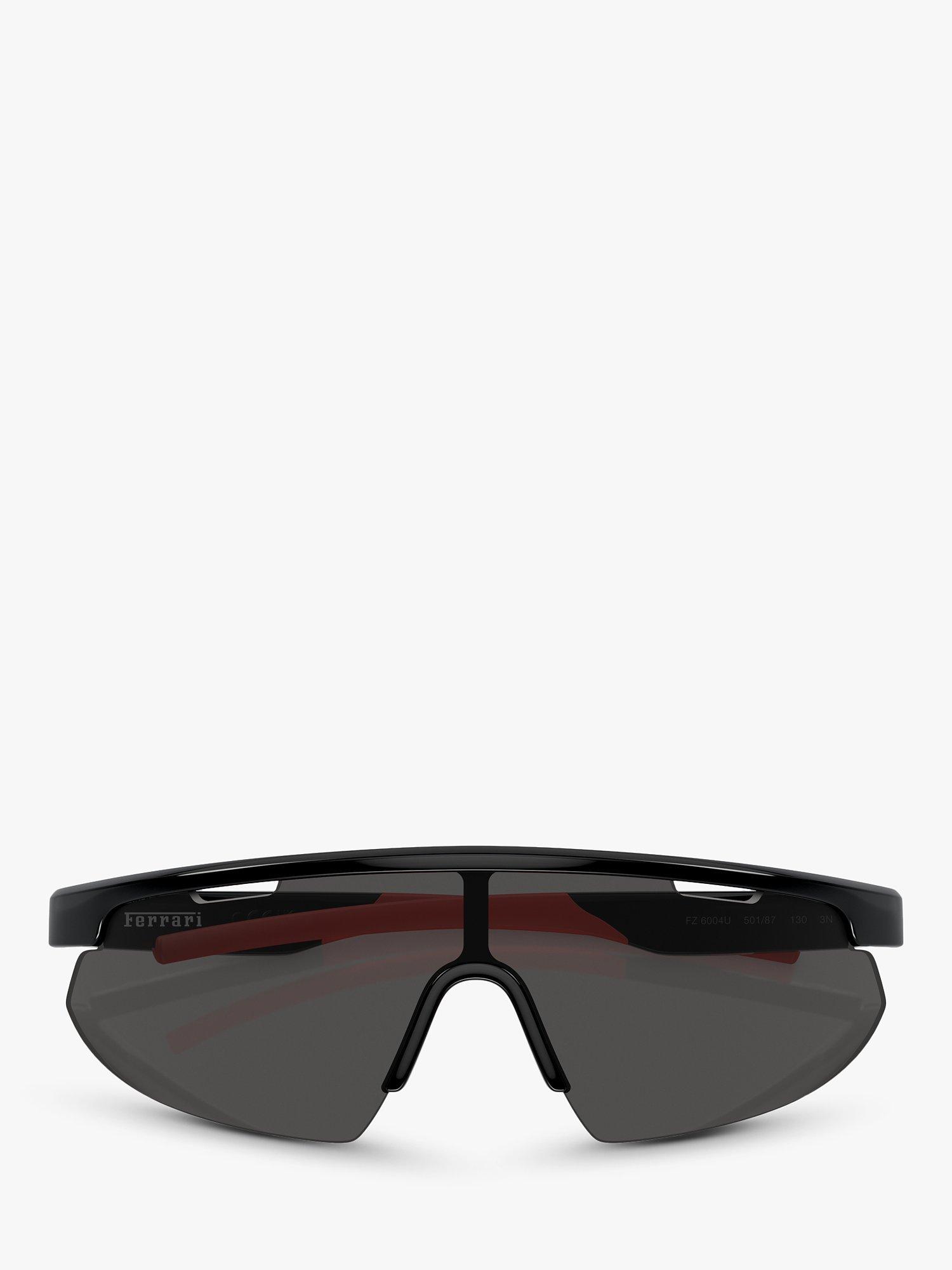 Product image 5 of 6, which shows Scuderia Ferrari FZ6004U Men's Wrap Sunglasses, Black