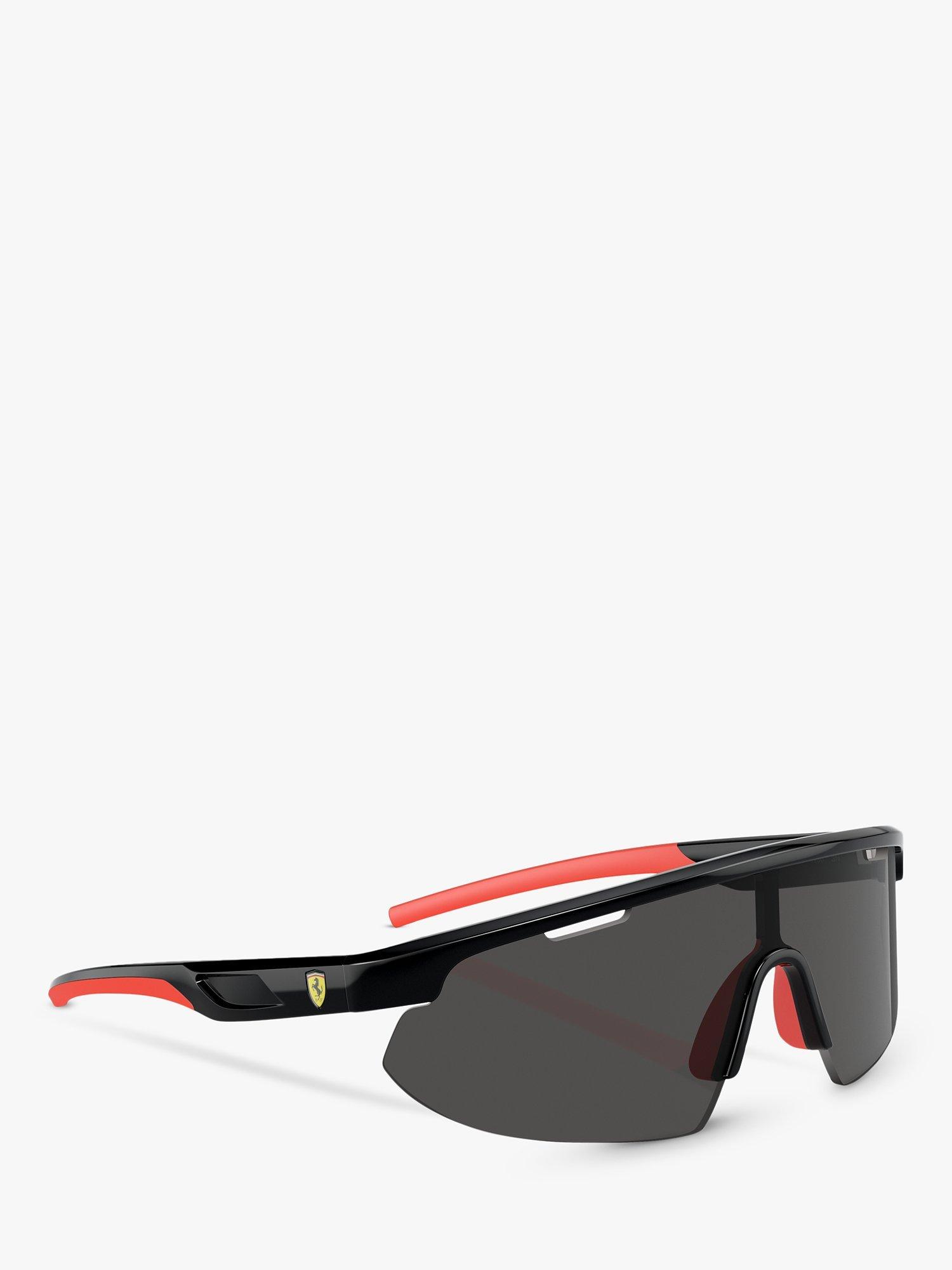 Product image 6 of 6, which shows Scuderia Ferrari FZ6004U Men's Wrap Sunglasses, Black
