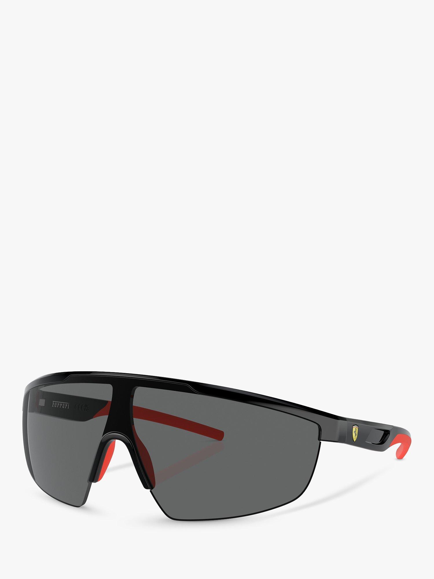 Product image 1 of 6, which shows Scuderia Ferrari FZ6005U Men's Wrap Sunglasses, Black