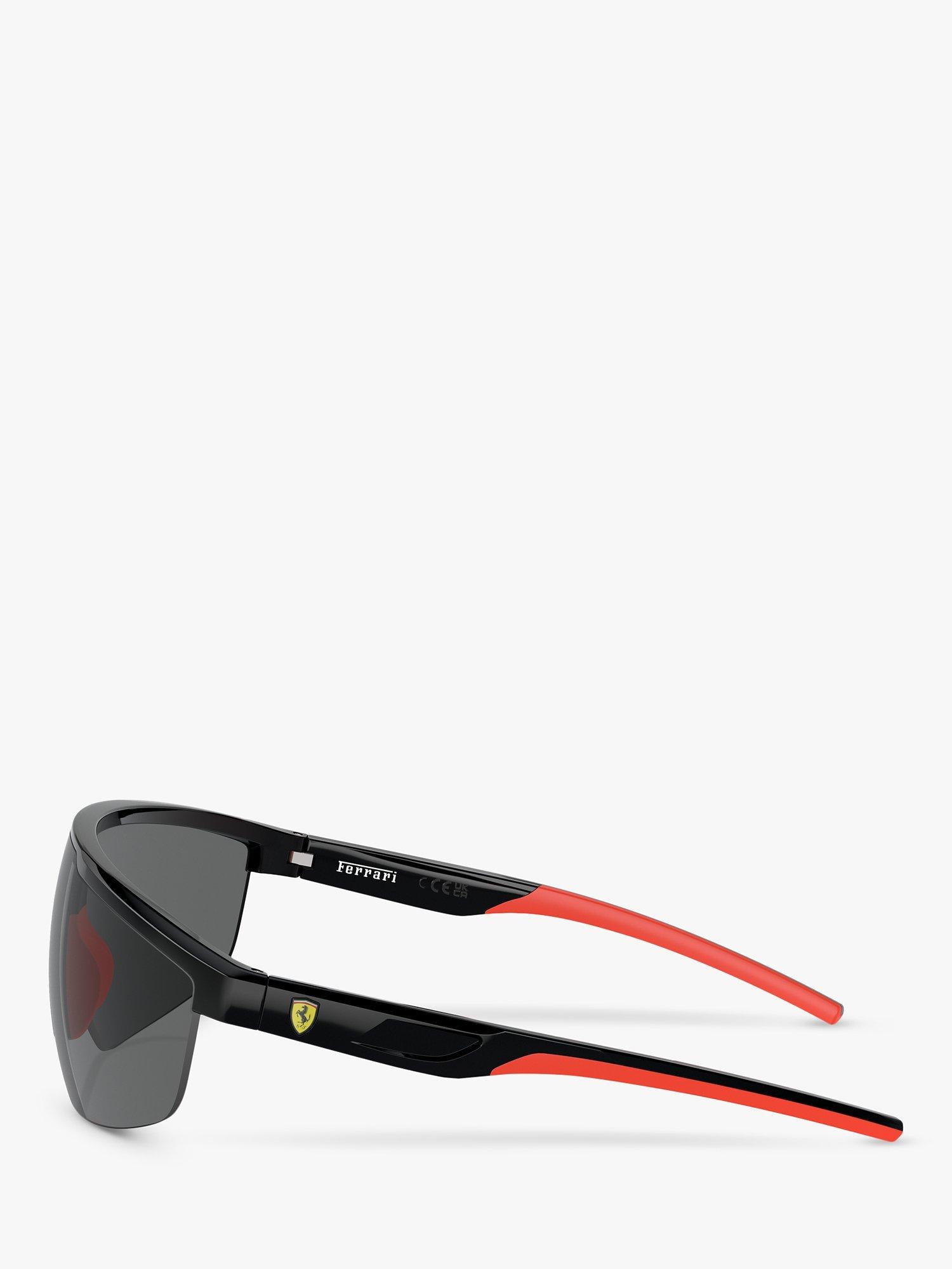 Product image 3 of 6, which shows Scuderia Ferrari FZ6005U Men's Wrap Sunglasses, Black