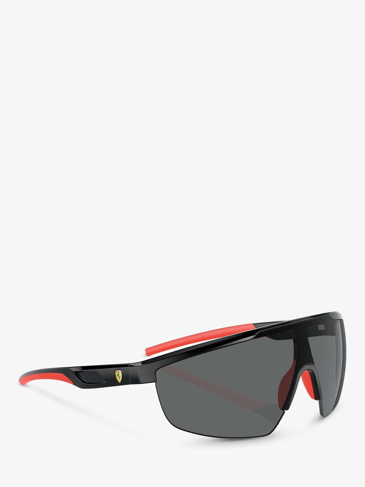 Product image 6 of 6, which shows Scuderia Ferrari FZ6005U Men's Wrap Sunglasses, Black