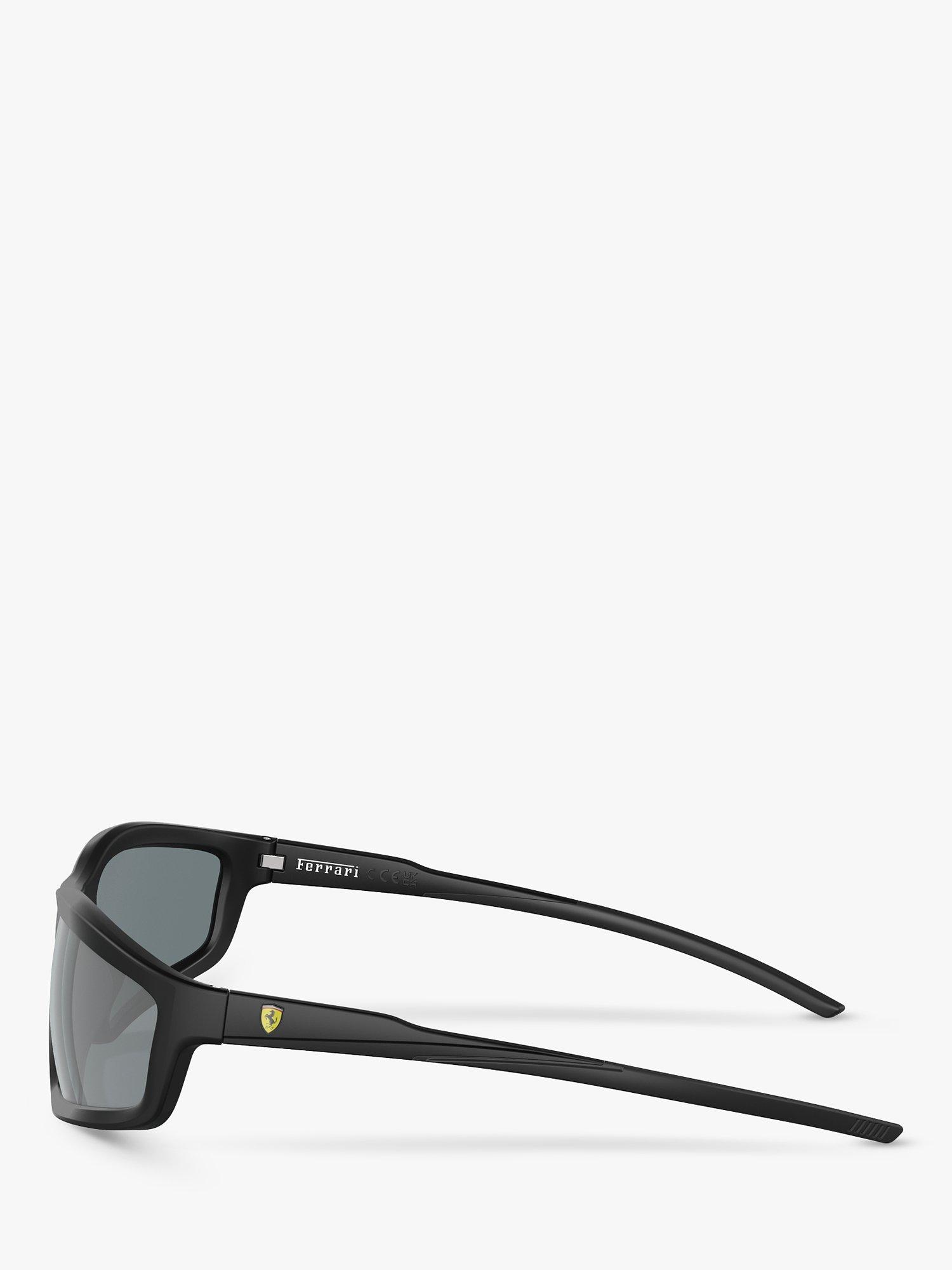 Product image 3 of 6, which shows Scuderia Ferrari FZ6007U Men's Wrap Sunglasses, Matte Black