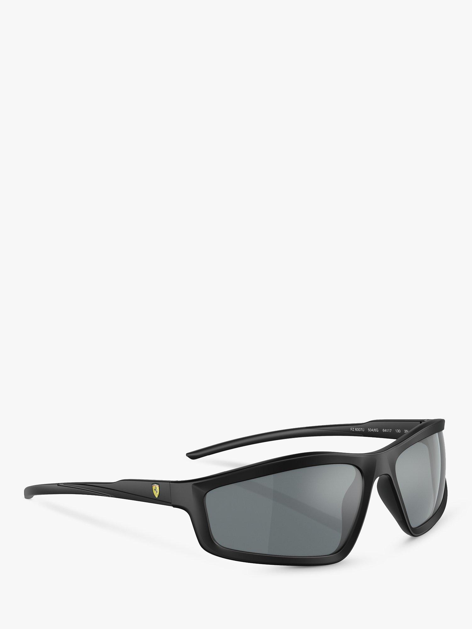 Product image 6 of 6, which shows Scuderia Ferrari FZ6007U Men's Wrap Sunglasses, Matte Black