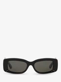 Gucci GC002199 Women's Rectangular Sunglasses, Black - view 2, Black