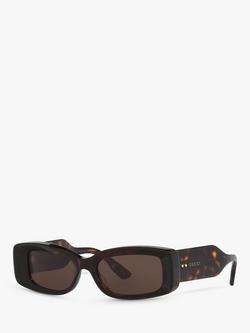 Gucci GC002199 Women's Rectangular Sunglasses, Tortoise, Tortoise