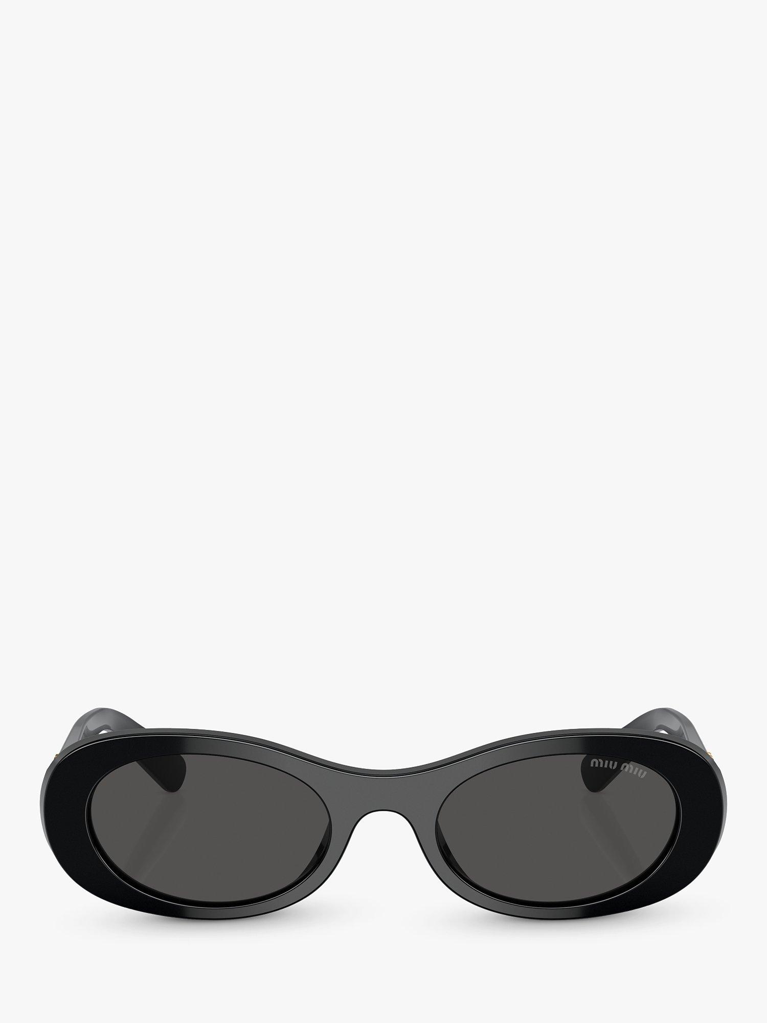 Product image 2 of 5, which shows Miu Miu MU06ZS Women's Oval Sunglasses, Black