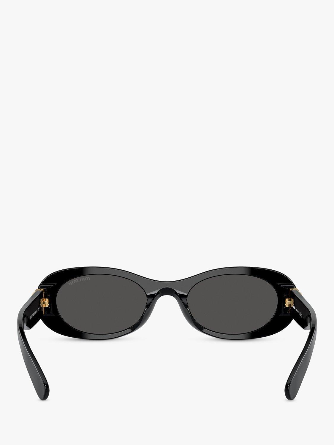 Product image 4 of 5, which shows Miu Miu MU06ZS Women's Oval Sunglasses, Black