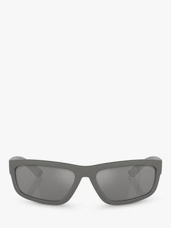 Prada Linea Rossa PS05ZS Men's Rectangular Sunglasses, Grey - view 2, Grey
