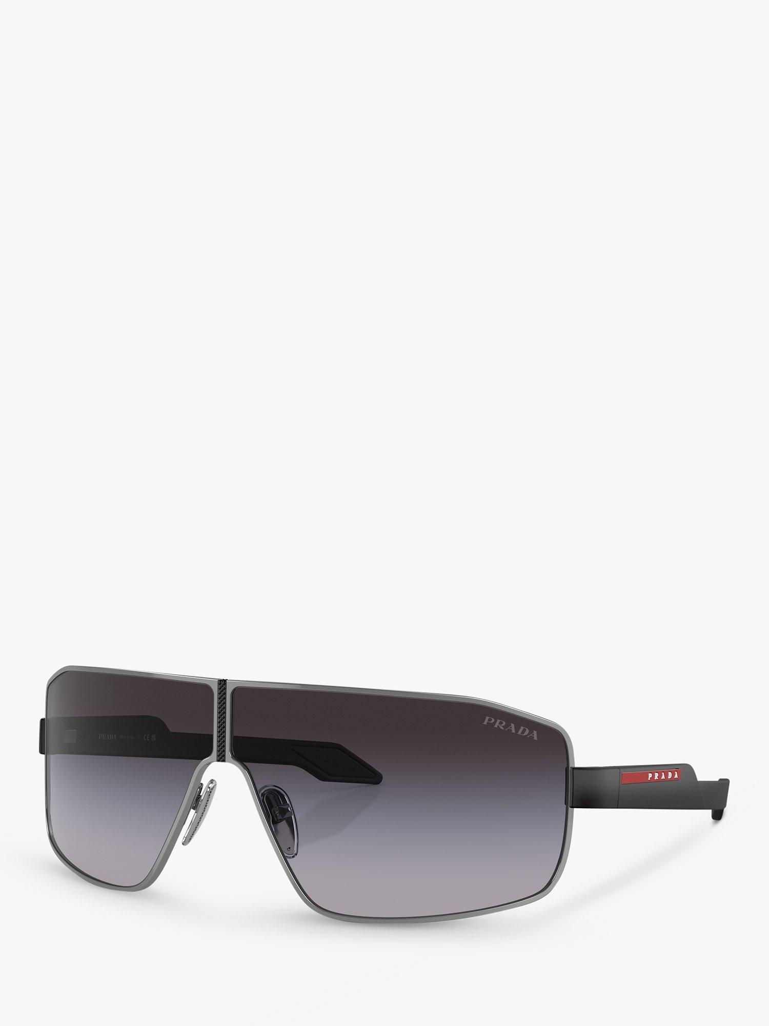 Prada PS54YS Men s Irregular Sunglasses Gunmetal Grey Gradient