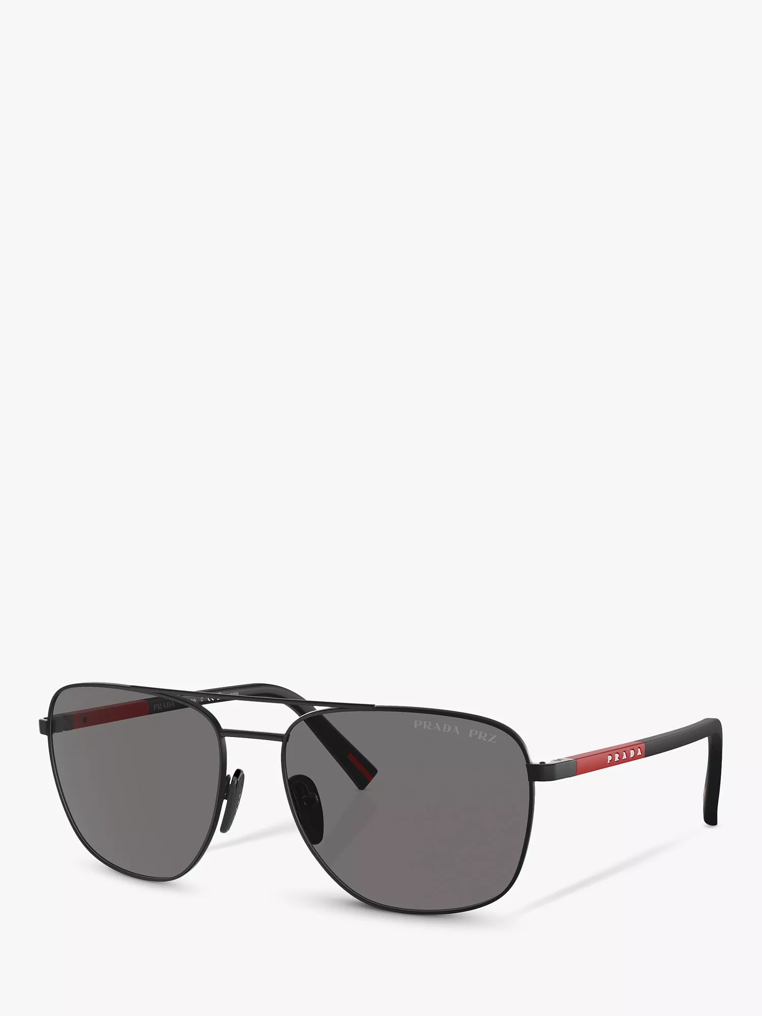 Prada Linea Rossa PS54ZS Men s Polarised Aviator Sunglasses Matte Black