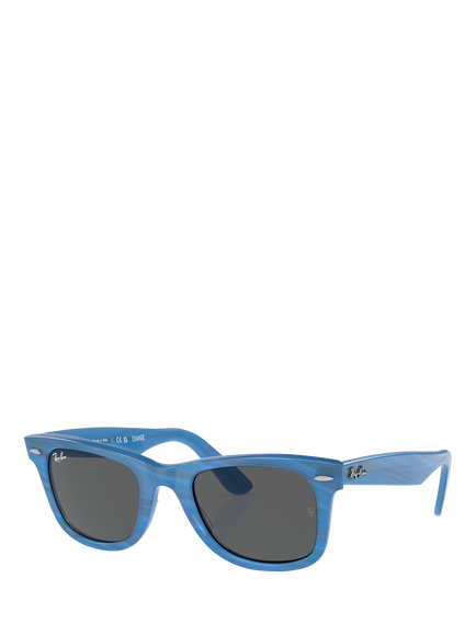 Ray-Ban RB2140 Men's Rectangular Sunglasses, Photo Striped Blue, Photo Striped Blue