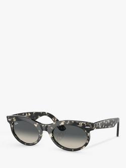 Ray-Ban RB224213 Women's Oval Sunglasses, Grey Havana