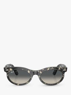 Ray-Ban RB224213 Women's Oval Sunglasses - view 2, Grey Havana