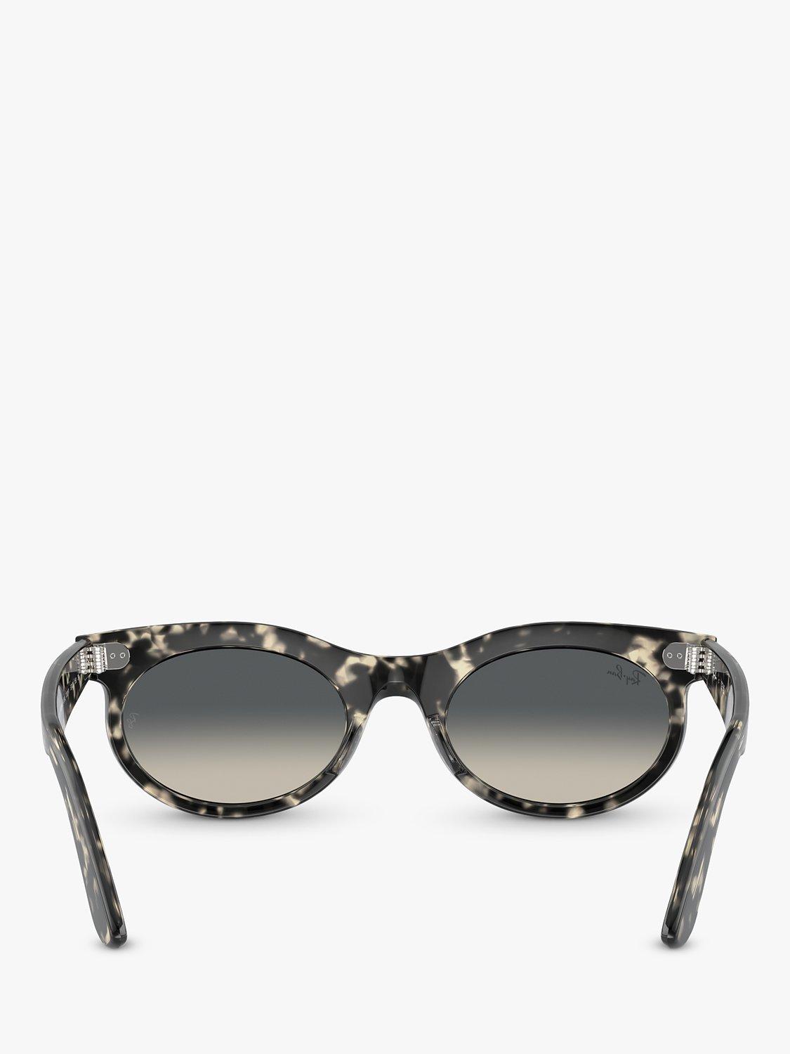 Product image 4 of 6, which shows Ray-Ban RB224213 Women's Oval Sunglasses, Grey Havana