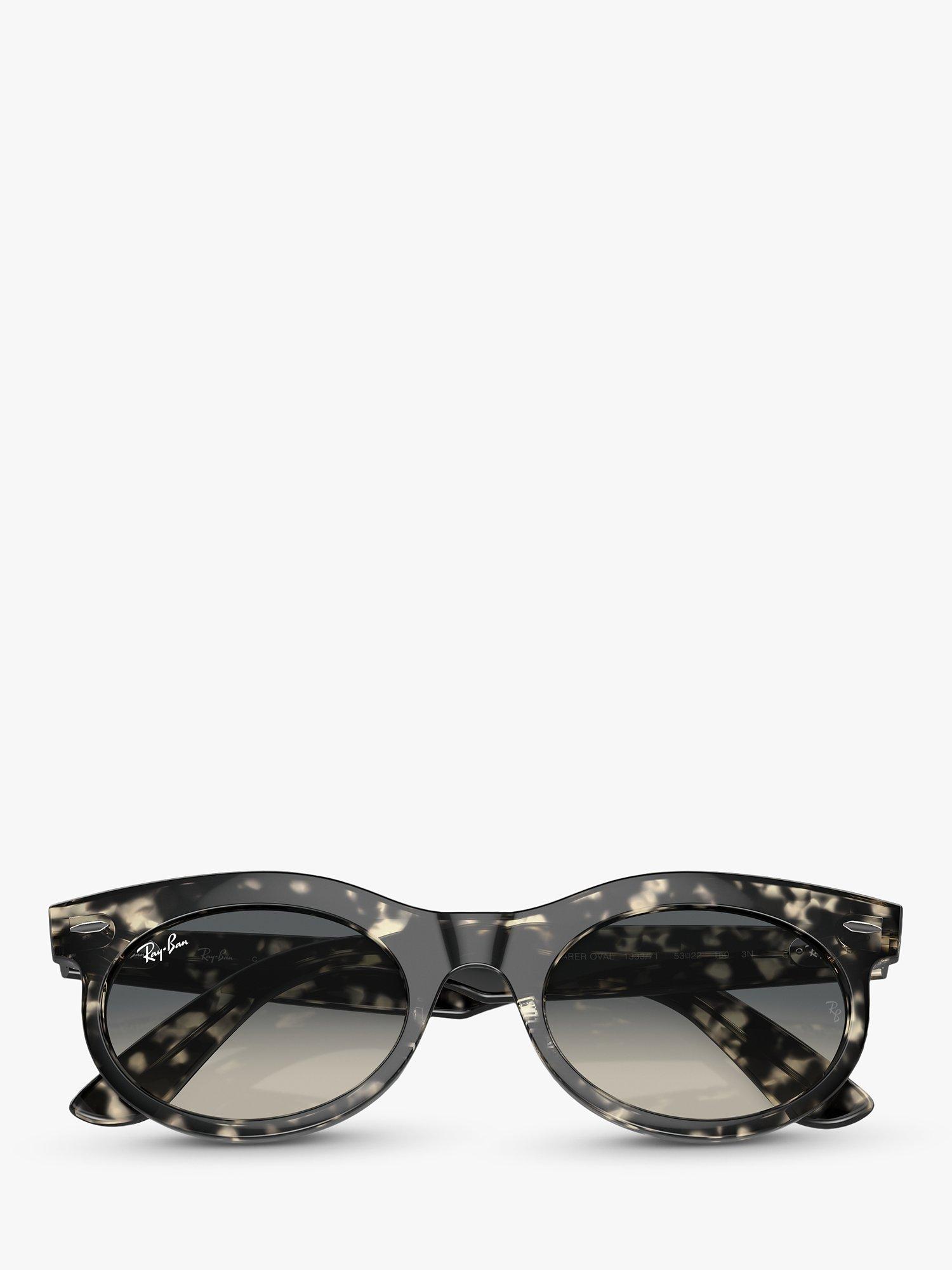 Product image 5 of 6, which shows Ray-Ban RB224213 Women's Oval Sunglasses, Grey Havana