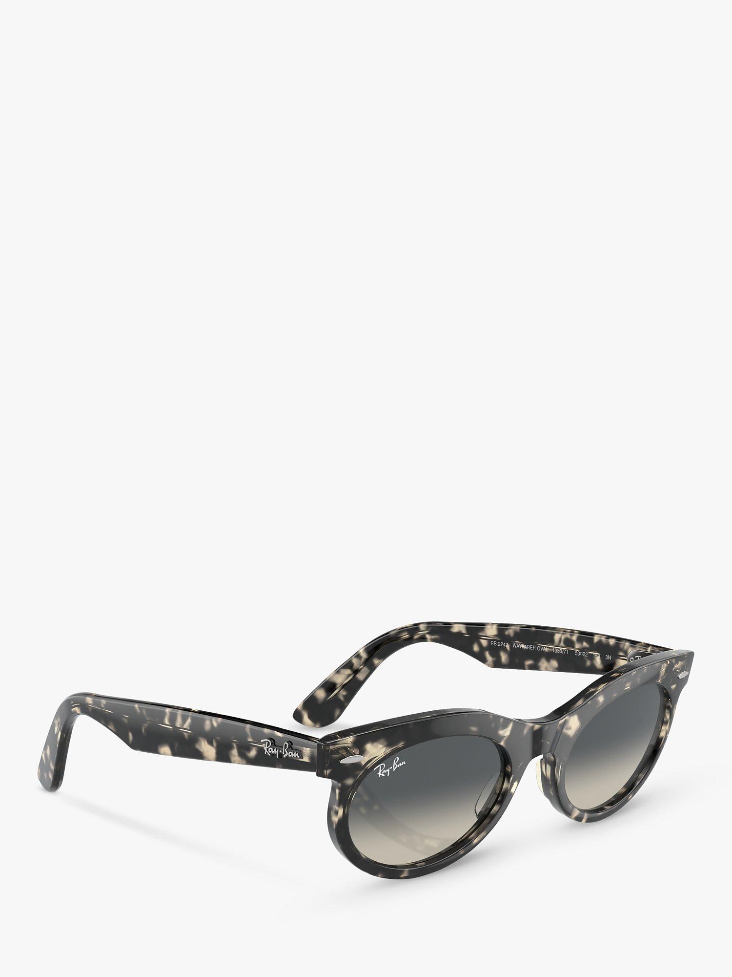 Product image 6 of 6, which shows Ray-Ban RB224213 Women's Oval Sunglasses, Grey Havana