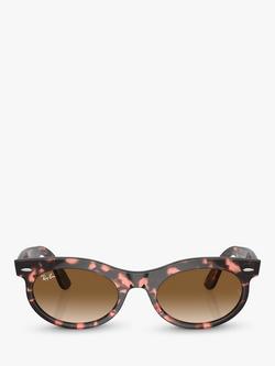 Ray-Ban RB224213 Women's Oval Sunglasses - view 2, Pink Havana