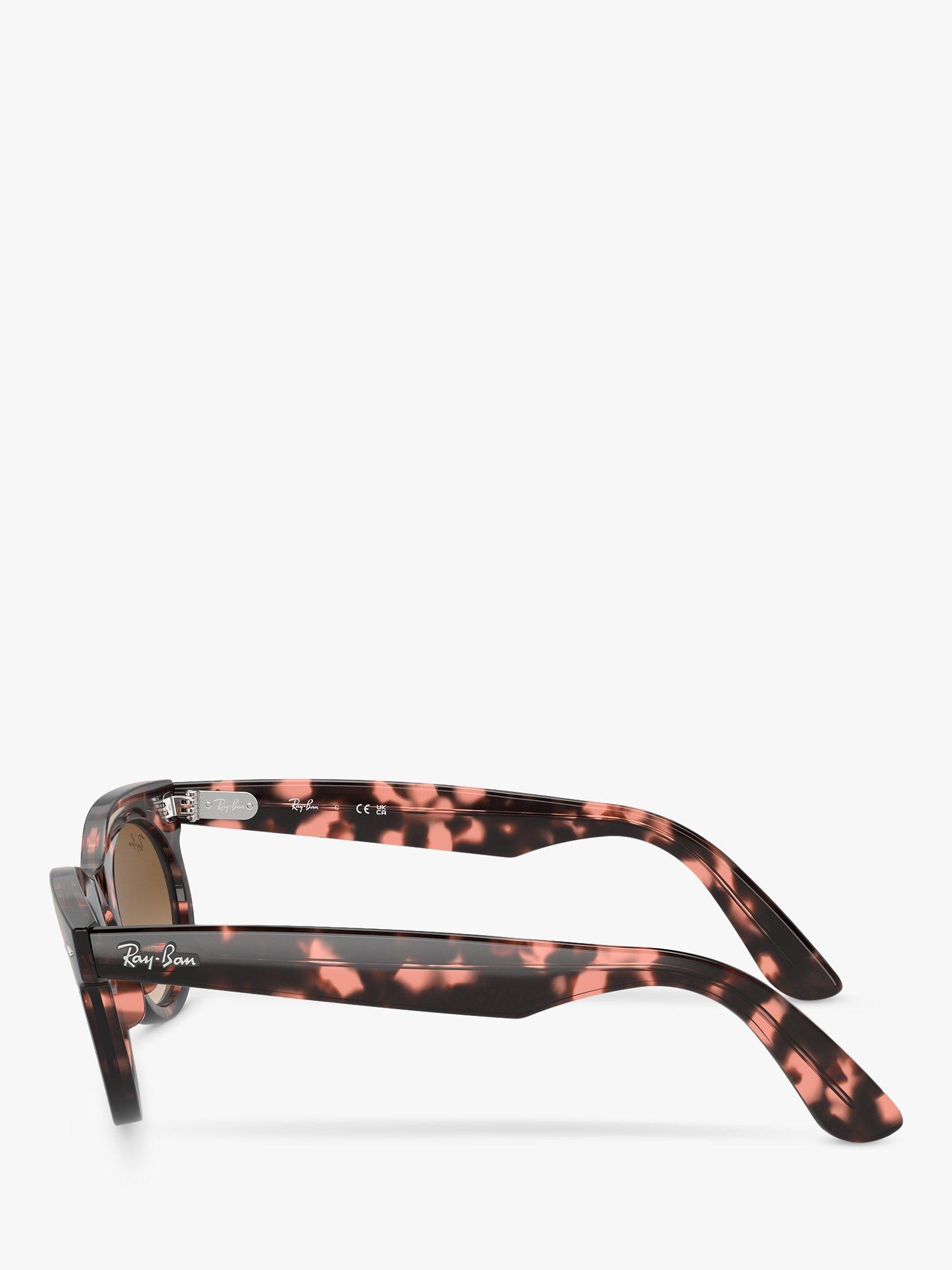 Product image 3 of 6, which shows Ray-Ban RB224213 Women's Oval Sunglasses, Pink Havana