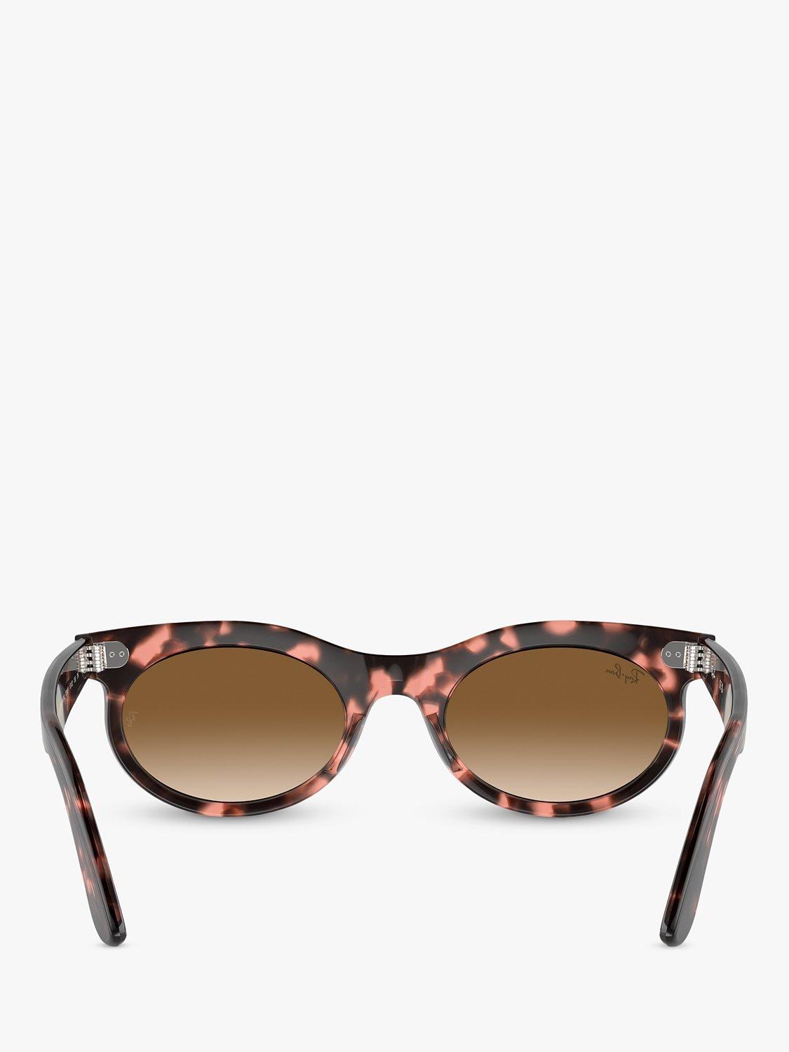 Product image 4 of 6, which shows Ray-Ban RB224213 Women's Oval Sunglasses, Pink Havana